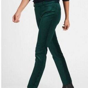 NWT forest green velvet BR Sloan pant
